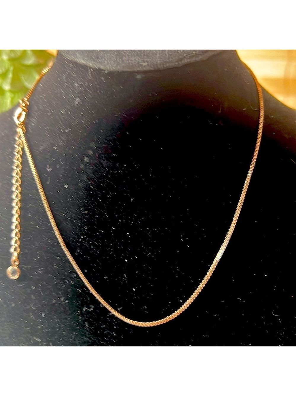 Necklace Rose-Gold tone, shiny, 2” extender, 3 sizes to choose from.